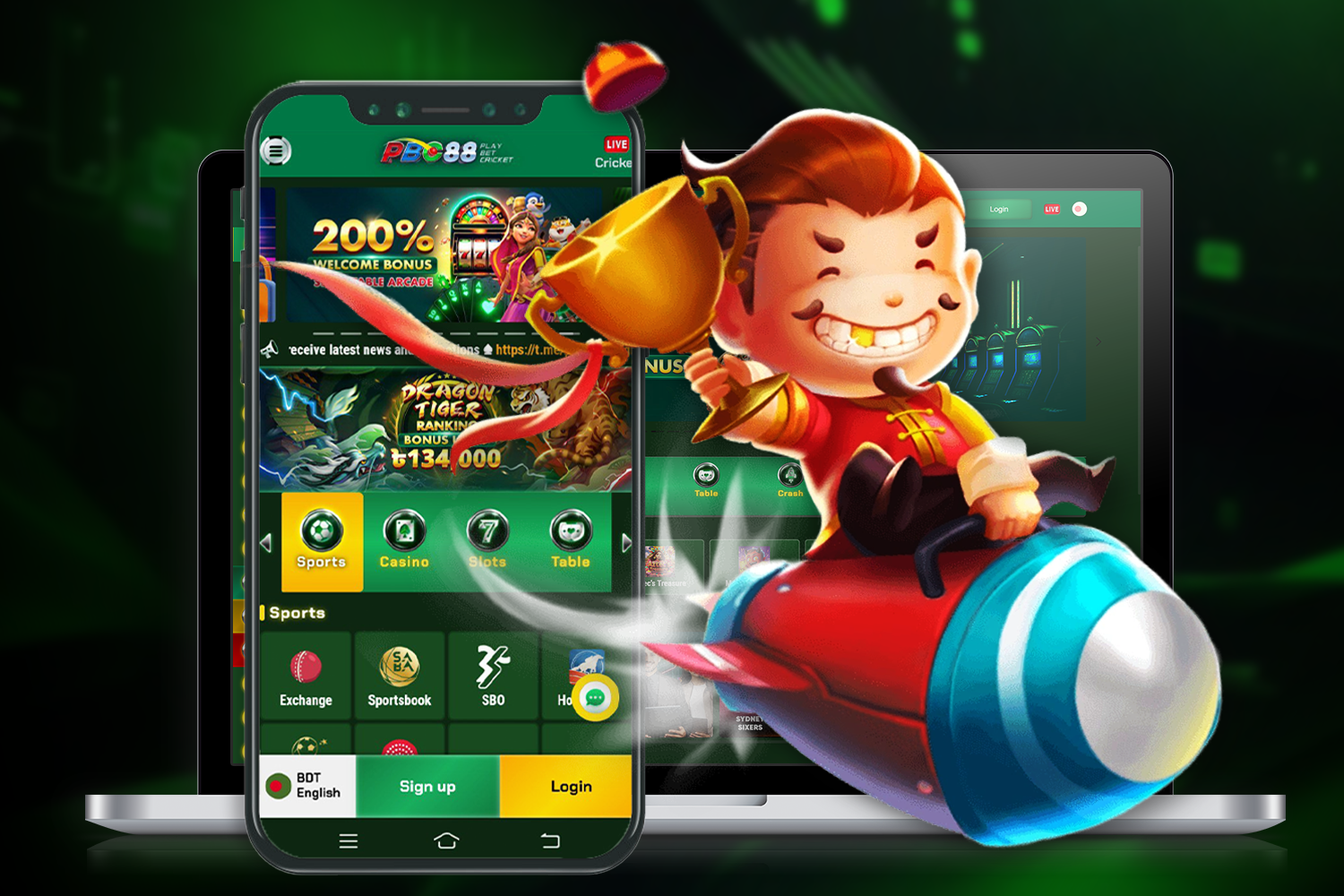 The pbc88casino.com mobile and website application