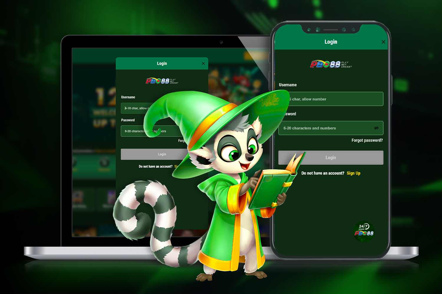 The pbc88casino.com Login Form, Email and Password